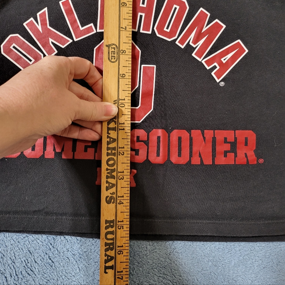 PINK Victoria Secret Oklahoma Sooners Shirt Women's XS Cropped Black - Picture 3 of 7